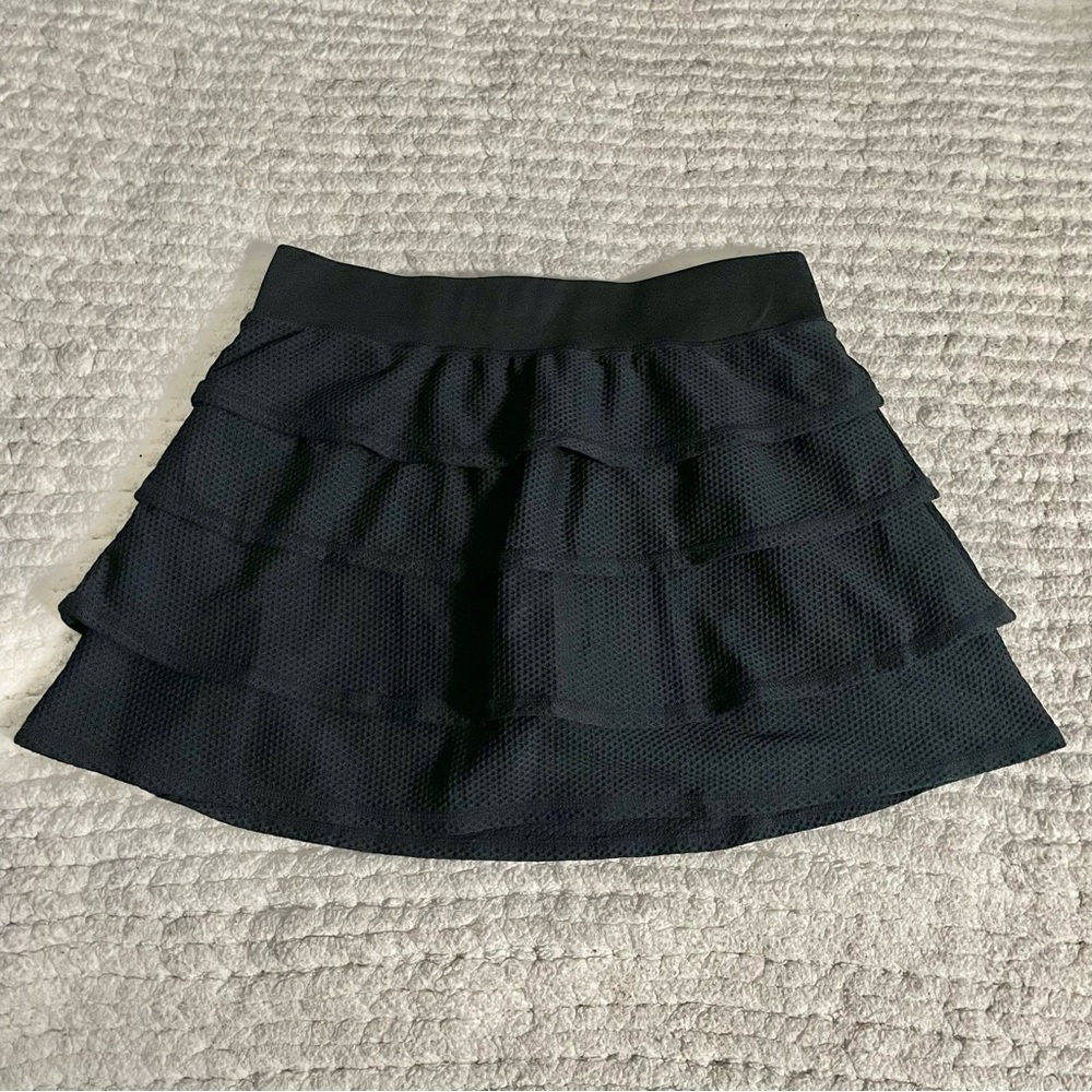 Kyodan Black Tiered Mini Skirt